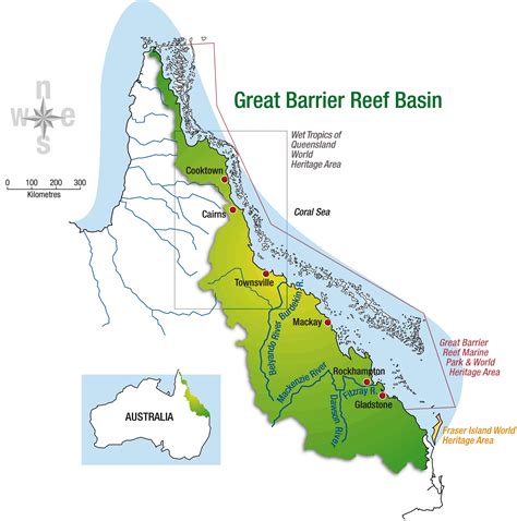 Great Barrier Reef On Map